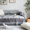 Couverture tricotée décorative à carreaux pour canapé, couvre-lit nordique, tapisserie décorative pour salon et maison