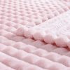 Topfinel – couverture polaire en flanelle à carreaux, couleur unie, Portable et chaude en hiver, pour lit et canapé 3