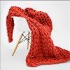 plaid grosse maille rouge 7
